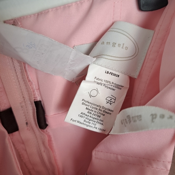 Alfred Angelo Pink Chiffon Babydoll Sleeveless Y2K Coquette Midi Dress Sz 8 - Picture 6 of 8